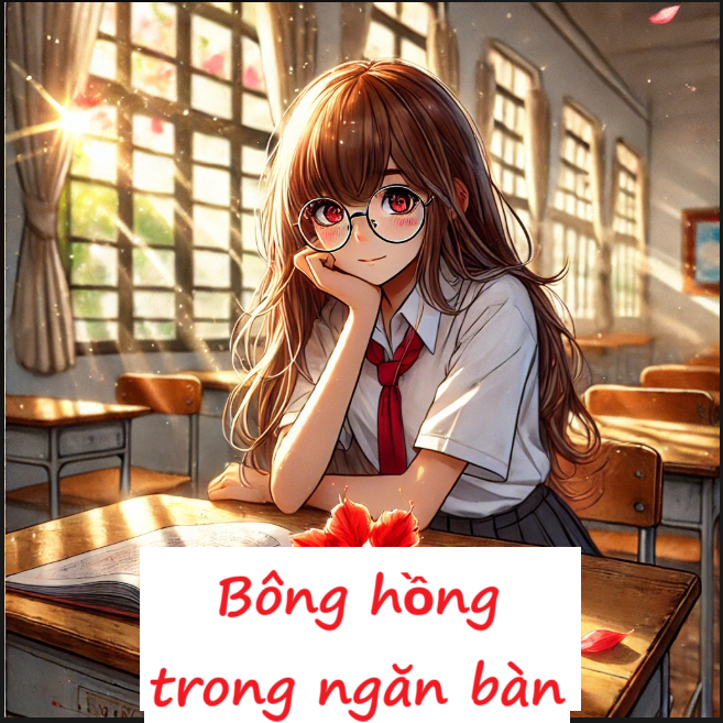 Bông hồng trong ngăn bàn