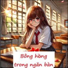 Bông hồng trong ngăn bàn